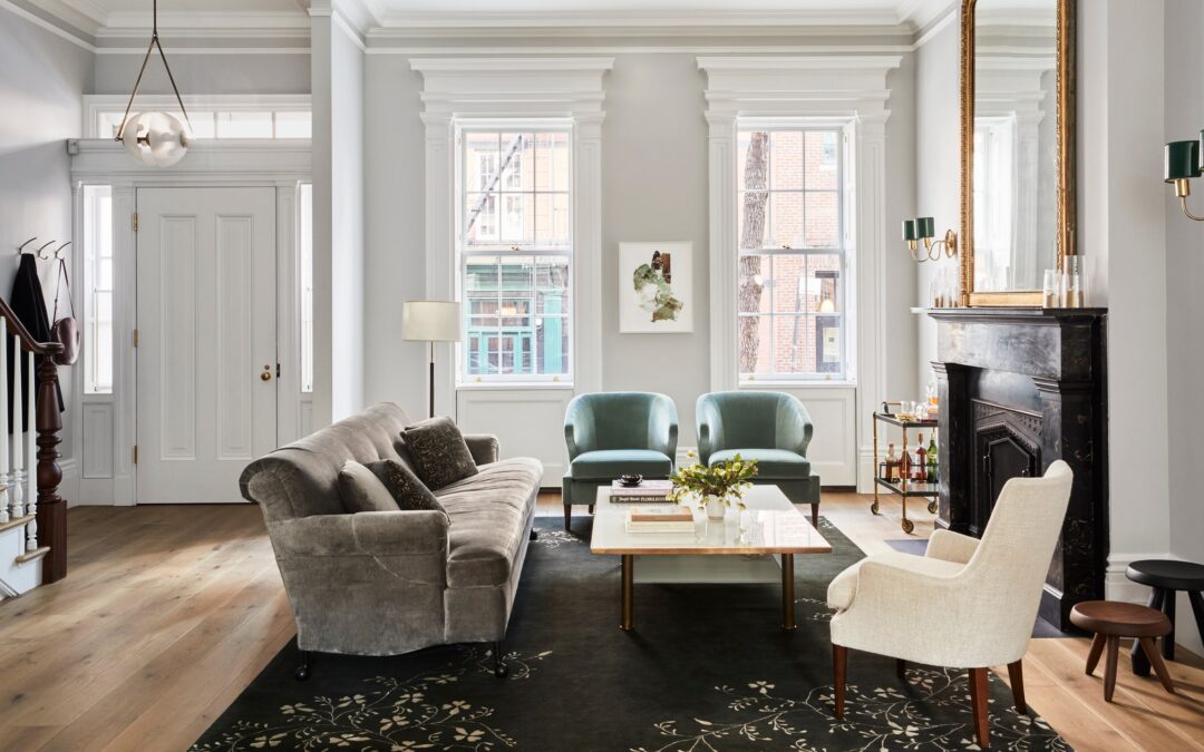 Tour a greek revival townhouse with traditional and midcentury details